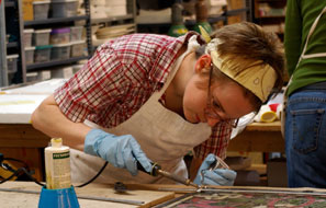 woman working